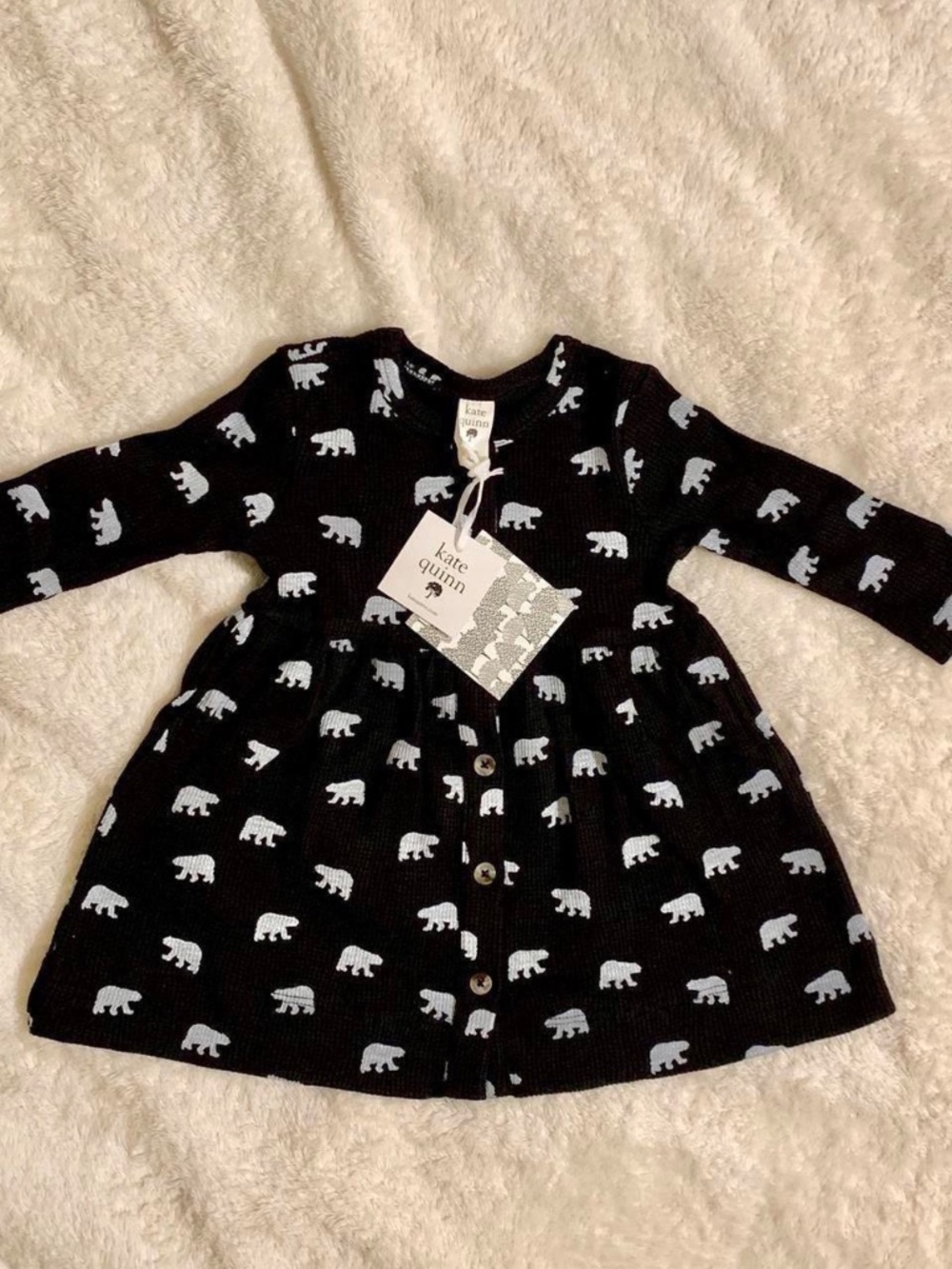 Kate Quinn Polar Bear Dress, 100% Organic Cotton, 6-12 months, NWT